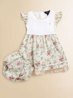 Ralph Lauren   Infants Floral Polo Dress & Bloomers Set
