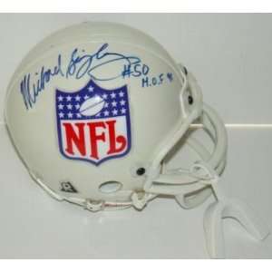 Mike Singletary Autographed Mini Helmet   HOF 98 JSA   Autographed NFL 
