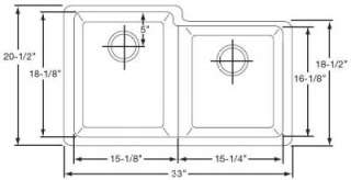 ELKAY 33x21 Bisque E Granite Kitchen Sink   ELGU250RBQ  