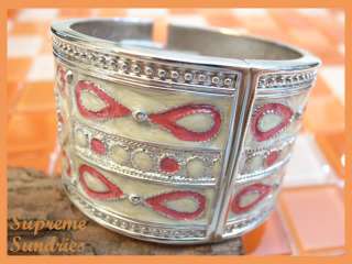 GORGEOUS Chunky Bangle Princess Enamel Bracelet 012  