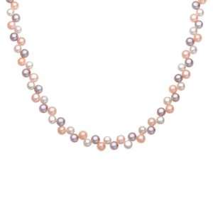  Peaches & Cream Pastel Pearl Necklace Jewelry