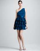 Phoebe Couture Pleated Trapeze Dress   