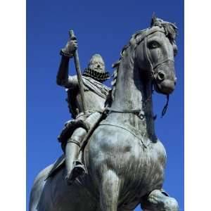 Equestrian Statue of Philip III, Plaza Mayor, Madrid, Spain Premium 