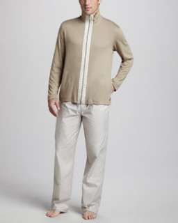 3QRQ Hanro Crossover Zip Jacket & Woven Lounge Pants