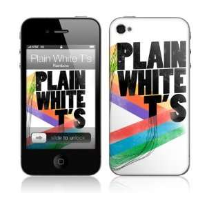   Skins MS PWT30133 iPhone 4  Plain White T s  Rainbow Skin Electronics