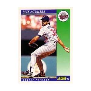  Rick Aguilera 1992 Score Card #42