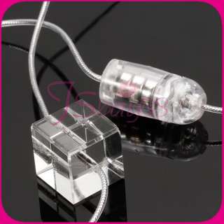 Birthday Party Jewelry LED magnetic Green Light Lamp crystal pendant 