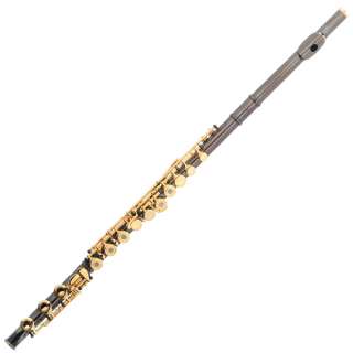 Cecilio Black/Gold Open Hole C FLUTE FE 380BNG w/B Foot  