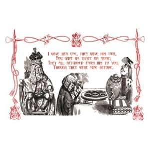  Alice in Wonderland King and Tarts 24X36 Giclee Paper 