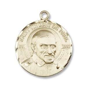  14kt Gold St. Vincent De Paul Medal Jewelry