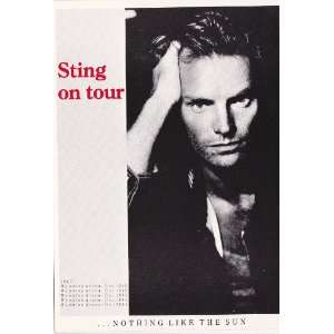  Sting   The Police Postcard  RARE  4 x 6 Everything 