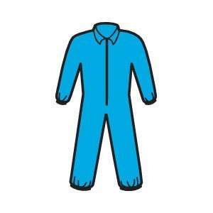    Blue Zippered Coveralls w/ Storm Flap, Large