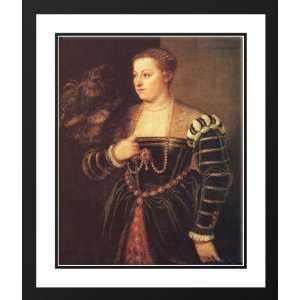 Titian 28x34 Framed and Double Matted Titians daughter, Lavinia 