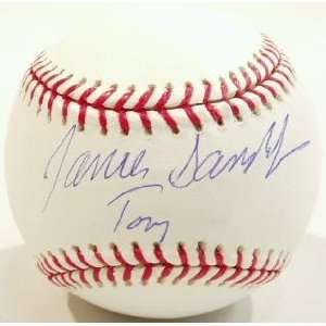  James Gandolfini Autographed Ball   with Tony 