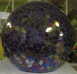 Glass Mosaic 10 gazing ball, purple, garden decor  