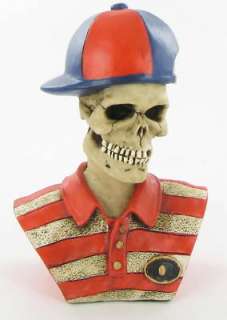 Skater Skull Bust   Skeleton Figure Statue   6231  