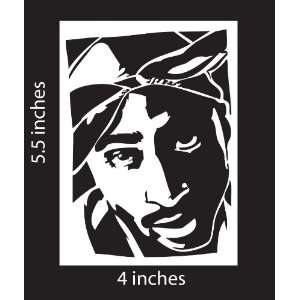  Tupac Shakur Cut Vinyl Decal 2pac Sticker Makaveli White 