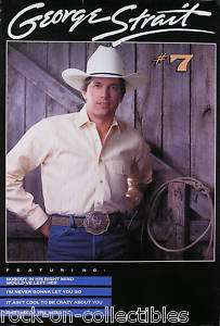 GEORGE STRAIT 1986 #7 PROMO POSTER  