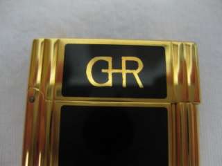   Limited Edition Numbered GOLD BLACK Laquer Cigar Lighter & Case 36/100