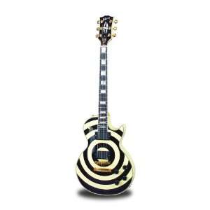  Gibson Zakk Wylde Les Paul Electric Guitar, Black/White 