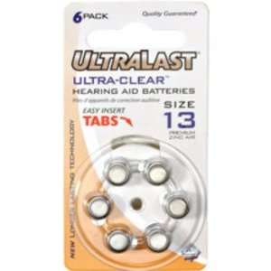  New Ultra Clear Hearing Aid Battery   Size 13 Case Pack 12 
