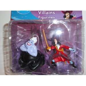  Disney Villains Figurines 2 Pack   Captain Hook and Ursula 