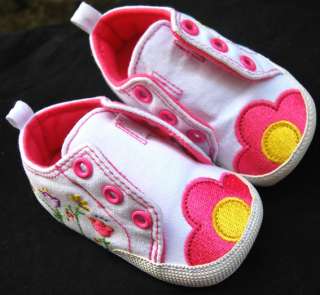 Pink bows kids baby girl tennis shoes size 2 3  