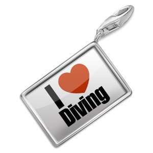 FotoCharms I Love Diving   Charm with Lobster Clasp For Charms 