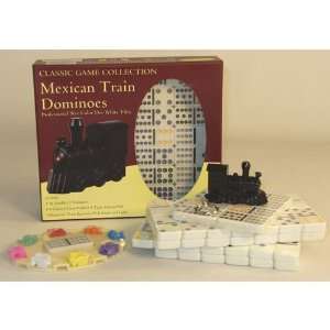   Mexican Train Dominoes with Electronic Train Keychain Sports