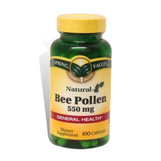Bee Pollen 550 mg, 100 Capsules   Spring Valley  