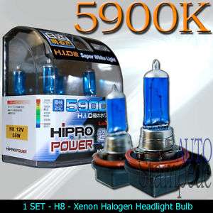 H8 5900K SUPER WHITE XENON HALOGEN FOG LIGHT BULBS  