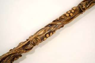 LEADER   VIP Hand Carved Wooden Cane Walking Stick  