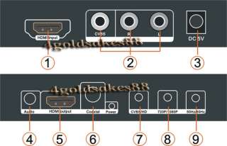   NTSC / PAL to HDMI 720P / 1080P HD Video Converter Wii PS3 PSP  