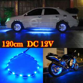 120CM 60 LED Strip Car Blue Lights Flexible Grill Light  