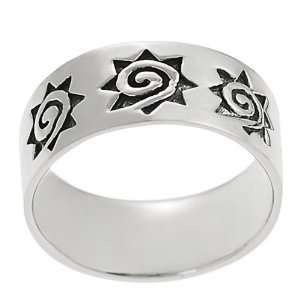   Hypoallergenic Tribal Spiral Sun Ring, sizes 10,11,12,13,14 Jewelry