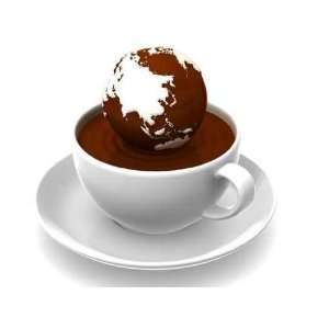  Earth on Cup of Coffee. 3D   Peel and Stick Wall Decal by 