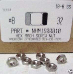 32 Hex Machine Screw Nut 18 8 Stainless Steel(75)  
