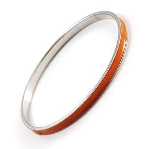  Orange Thin Enamel Metal Bangle Jewelry