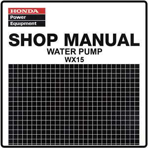 Honda WX15 WX 15 Water Pump Service Repair Manual 61YF200E2  