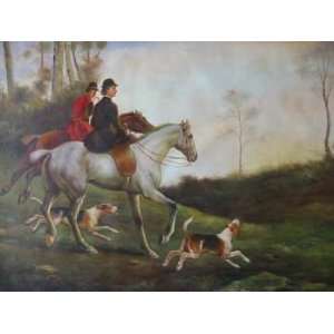   12X16 inch Figure Holand Canvas Art Repro Go Hunting