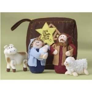   Plush Nativity Figurine With Fabric Bag 6 Piece Sets