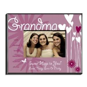Wedding Favors Personalized Hearts and Flowers Grandma Picture Frame