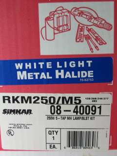 RKM250/M5 Metal Halide White 250w HID Lamp Ballast Kit  