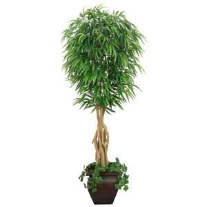  New   7 Realistic Silk Willow Ficus Tree with Planter by 