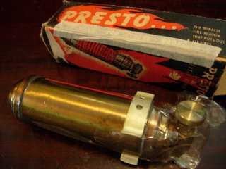   Brass Presto Fire Extinguisher for Harley Indian motorcycle 50s  