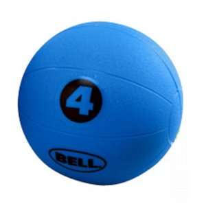 Bell Fitness Medicine Ball (Blue 4 Pound)  Sports 