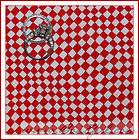 TOSSED RACING CAR COTTON FABRIC FLAG RACE MATERIAL  