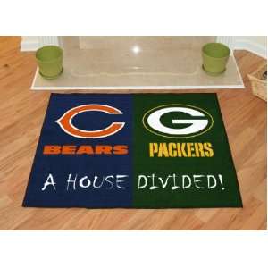   / Green Bay Packers Rivalry Fans Floor Rug 34 x 45