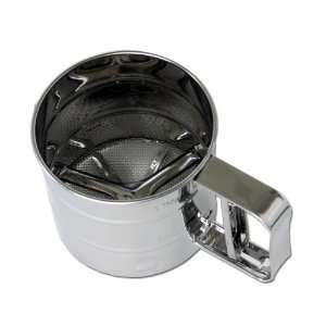   Piece Stainless Steel 3 Cup Flour Sifter, 6 Inch