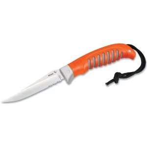 Buck Gamut Folding Utility Knife 3 7/8 Combo Blade, Orange Handles